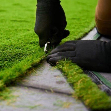 fake grass installation