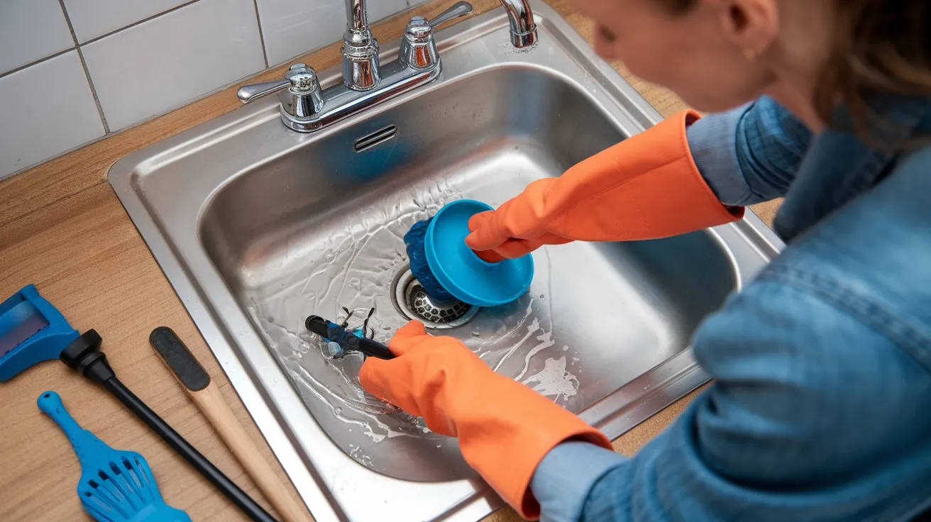 how to clean the kitchen sink drain (4)