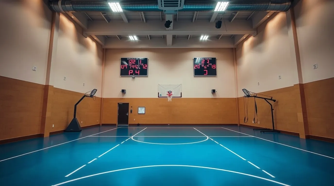 a professional fine art photograph of expert gym & sports center painting services in dubai, in a warm, slightly dark, soft style, with soft contrast and soft saturation, reminiscent of associated press or editori