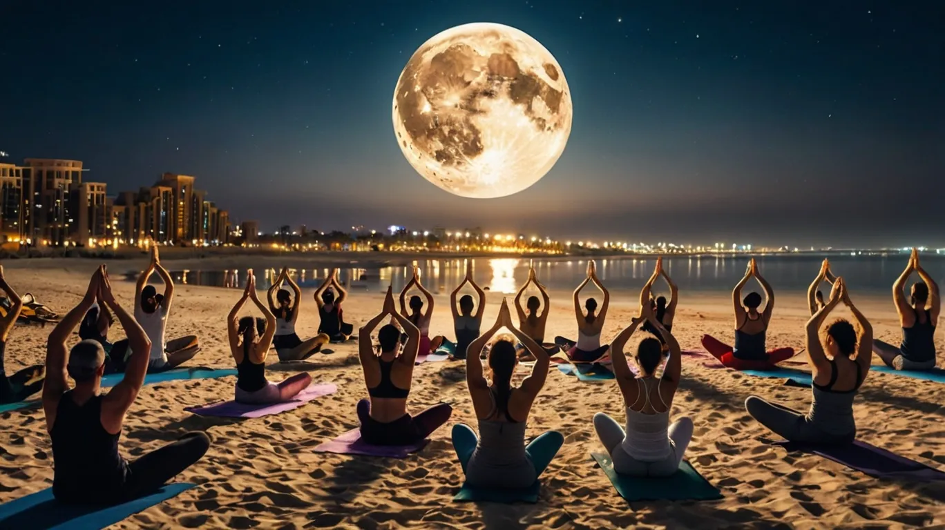 full moon beach yoga sessions in dubai best night yoga spots (2)