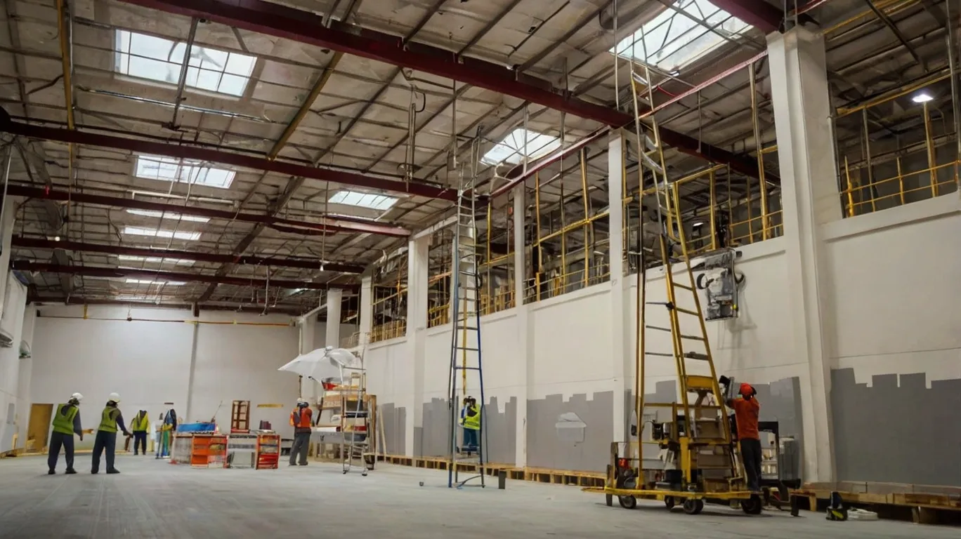 interior view of a freshly painted warehouse in dubai, uae (3)