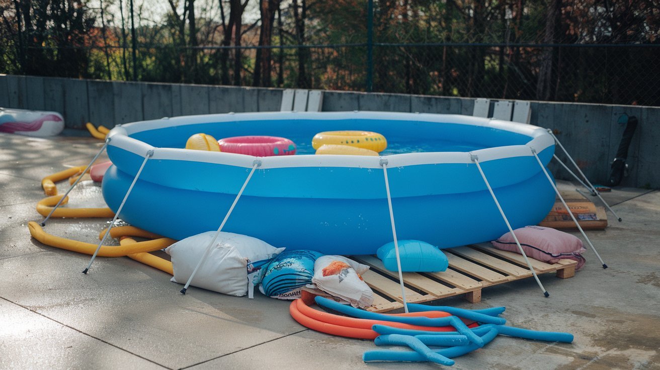 what to put under an inflatable pool on concrete (3)