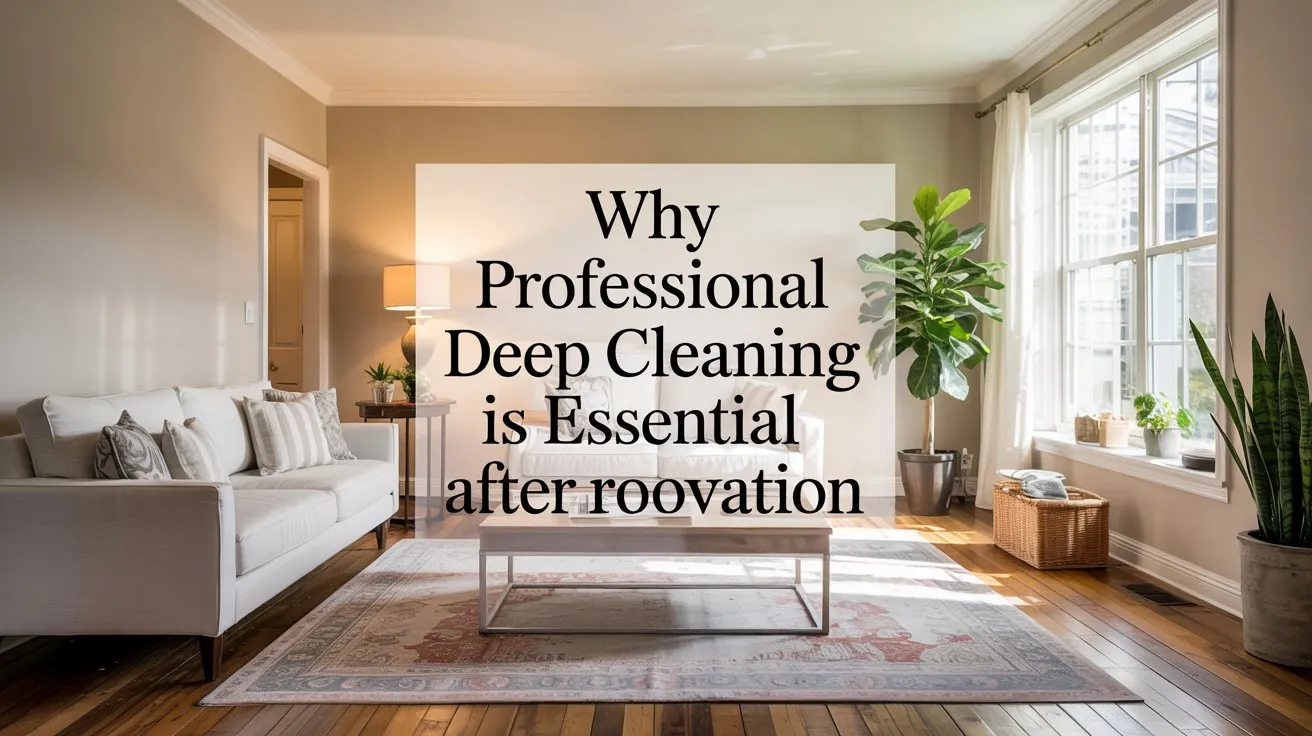 why professional deep cleaning is essential after renovation