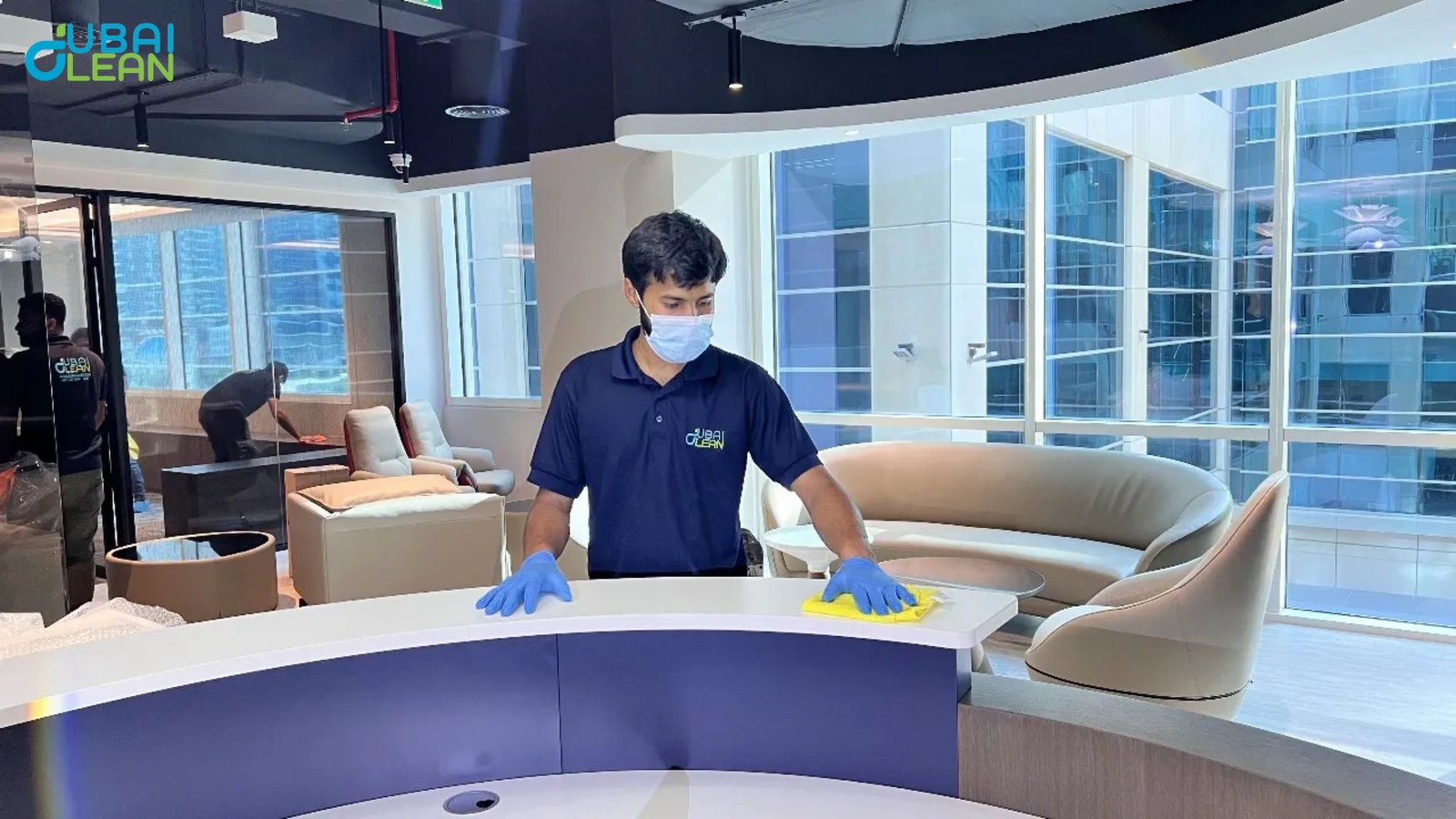 Professional cleaners working in a modern commercial space – Best Commercial Cleaning Company