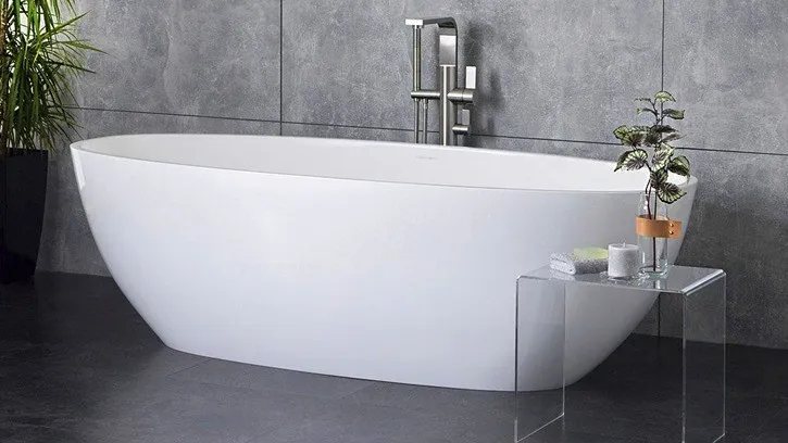 Modern bathroom wrapping with waterproof vinyl on cabinets and walls