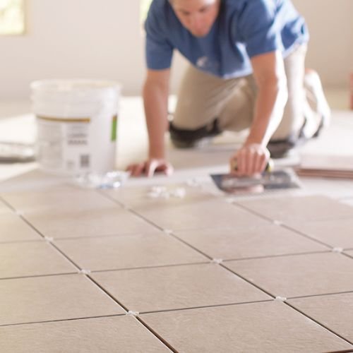 tile floor installation