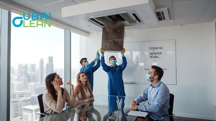 dusty ducts with ac cleaning