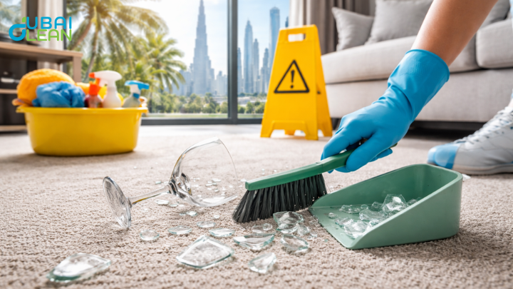 how to clean glass out of carpet