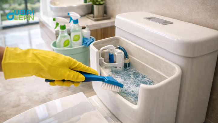 how to clean mold out of toilet tank