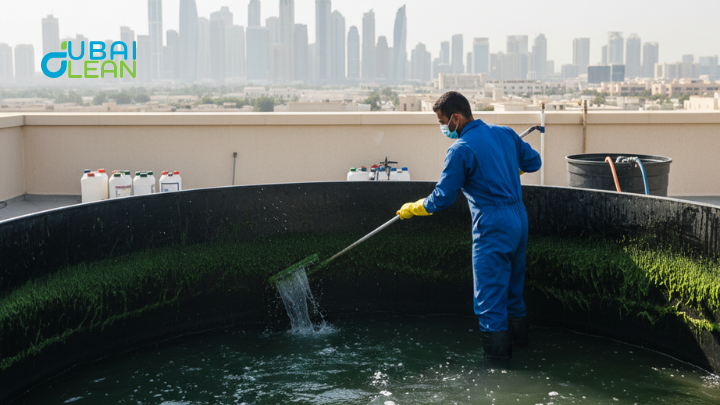 Clean water tank without draining water